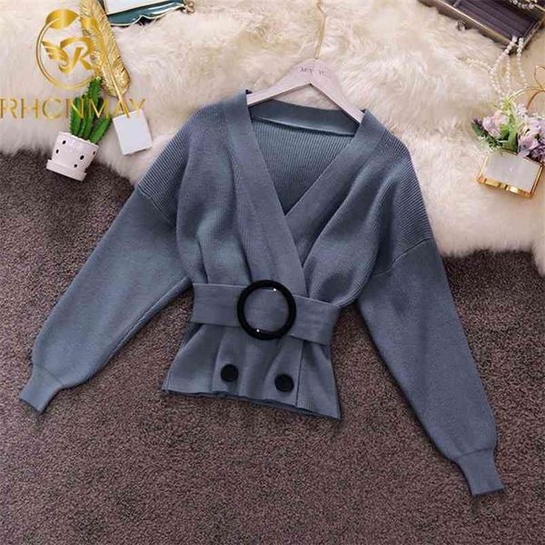 spring autumn women double breasted jacket loose cardigans casual v-neck chic knitted sweater short coat 210520, White
spring autumn women double breasted jacket loose cardigans casual v-neck chic knitted sweater short coat 210520, White