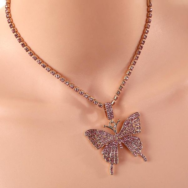 chains ly women butterfly necklace glittery punk hip hop electroplated copper neck jewelry with large pendant gift for girls dod886, Silver
chains ly women butterfly necklace glittery punk hip hop electroplated copper neck jewelry with large pendant gift for girls dod886, Silver