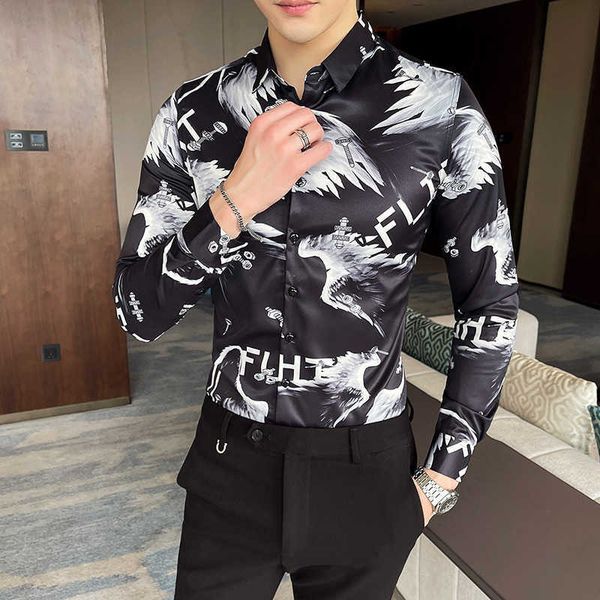 fashon printed shirts men slim streetwear casual shirt spring summer long sleeve business dress shirts social party blouse 210527, White;black
fashon printed shirts men slim streetwear casual shirt spring summer long sleeve business dress shirts social party blouse 210527, White;black
