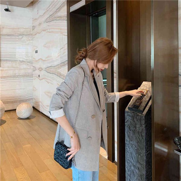women's suits & blazers 2021-autumn blazer style s ol all the game solid color double breasted women's suits, White;black
women's suits & blazers 2021-autumn blazer style s ol all the game solid color double breasted women's suits, White;black