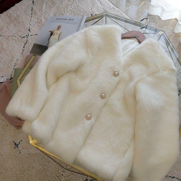 women's fur & faux autumn woman fashion oversize coats female solid vintage jackets ladies long sleeve single breasted outerwear street, Black
women's fur & faux autumn woman fashion oversize coats female solid vintage jackets ladies long sleeve single breasted outerwear street, Black