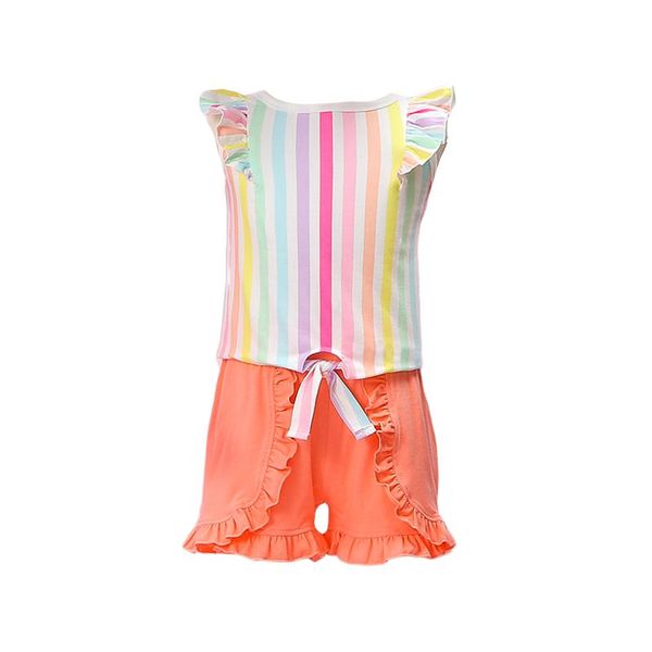 18months-6years girls striped round neck sleeve + solid color shorts for summer 2 pieces kids suit set soft/ comfortable clothing se set, White
18months-6years girls striped round neck sleeve + solid color shorts for summer 2 pieces kids suit set soft/ comfortable clothing se set, White