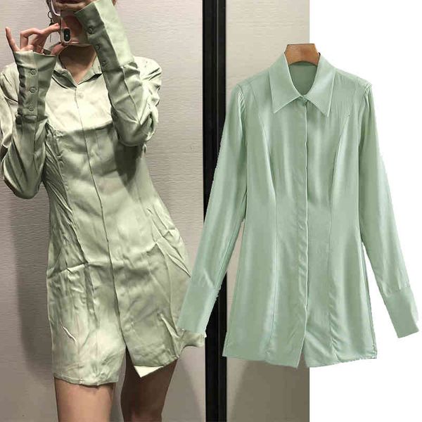 casual dresses solid color retro shirt dress lapel midi long sleeves woman slim waist vestidos green chic party es dxrh, Black;gray
casual dresses solid color retro shirt dress lapel midi long sleeves woman slim waist vestidos green chic party es dxrh, Black;gray