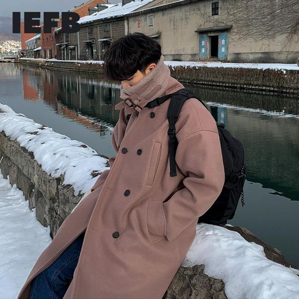 men's wool & blends iefb winter double breasted woolen coat 2021 mens medium length windbreaker coats loose korean fashion lamb, Black
men's wool & blends iefb winter double breasted woolen coat 2021 mens medium length windbreaker coats loose korean fashion lamb, Black