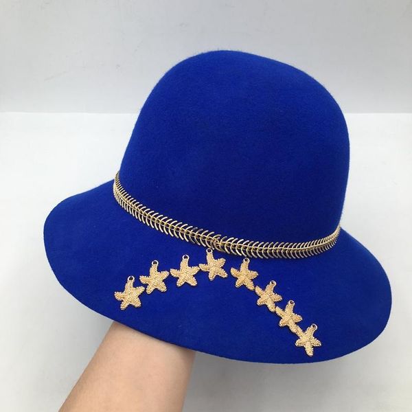 wide brim hats winter felt hat blue wool buckat for women fisherman lolita fashion trend in elegant pots, Blue;gray
wide brim hats winter felt hat blue wool buckat for women fisherman lolita fashion trend in elegant pots, Blue;gray
