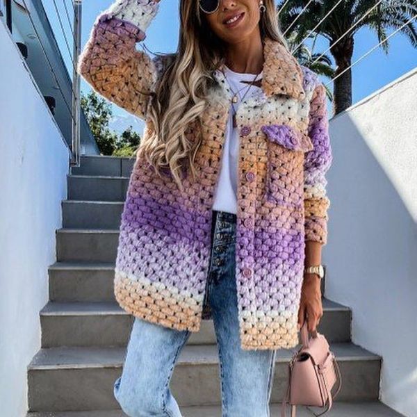women's jackets fall winter women elegant slim turn-down collar fashion printed woolen coat long sleeves casual cardigan button warm la, Black;brown
women's jackets fall winter women elegant slim turn-down collar fashion printed woolen coat long sleeves casual cardigan button warm la, Black;brown