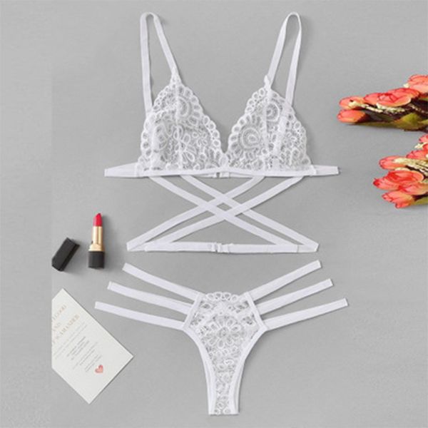 woman set women perspective transparent thong pajamas lace outfit three-point bra suit, Black;white
woman set women perspective transparent thong pajamas lace outfit three-point bra suit, Black;white