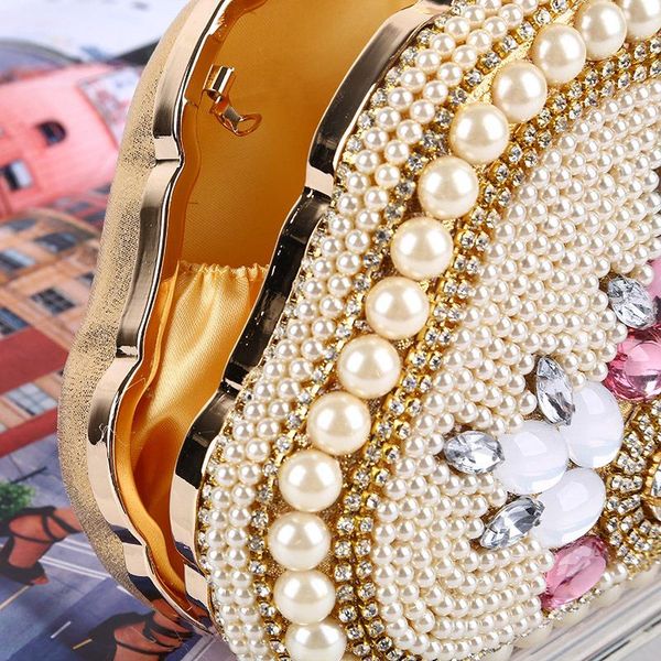 gold silver crystal luxury metal imitation shoulder color pearl bags 2021 fashion chain women clutches evening handbag purses jcvlk, Red;black
gold silver crystal luxury metal imitation shoulder color pearl bags 2021 fashion chain women clutches evening handbag purses jcvlk, Red;black