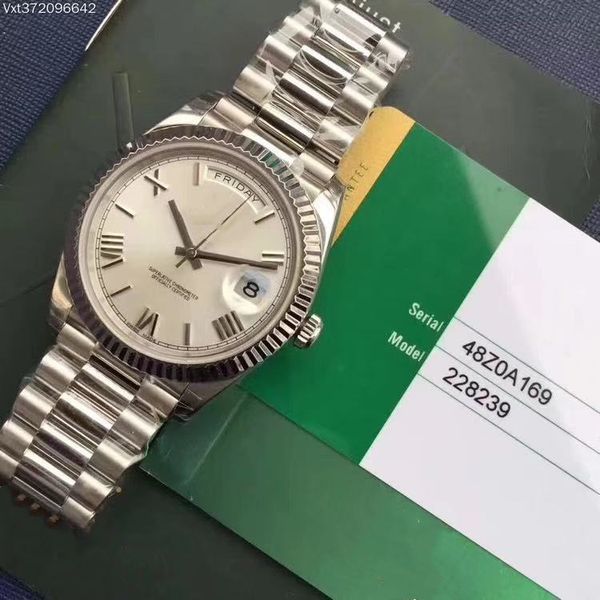 EW factory produces watch Daydate3255 movement 40mm 228238 128238 228239 Roman numerals series 904L sapphire crystal glass, Slivery;brown
EW factory produces watch Daydate3255 movement 40mm 228238 128238 228239 Roman numerals series 904L sapphire crystal glass, Slivery;brown