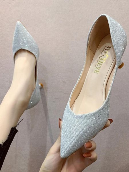 dress shoes women 2021 silver bride wedding pumps pointed toe stiletto heels fashion princess bridesmaid banquet women's, Black
dress shoes women 2021 silver bride wedding pumps pointed toe stiletto heels fashion princess bridesmaid banquet women's, Black
