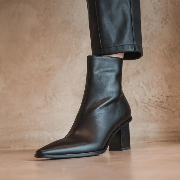 boots high heels women cow leather ankle boot square toe shoes female party zip chunky heel ladies autumn 2021, Black
boots high heels women cow leather ankle boot square toe shoes female party zip chunky heel ladies autumn 2021, Black