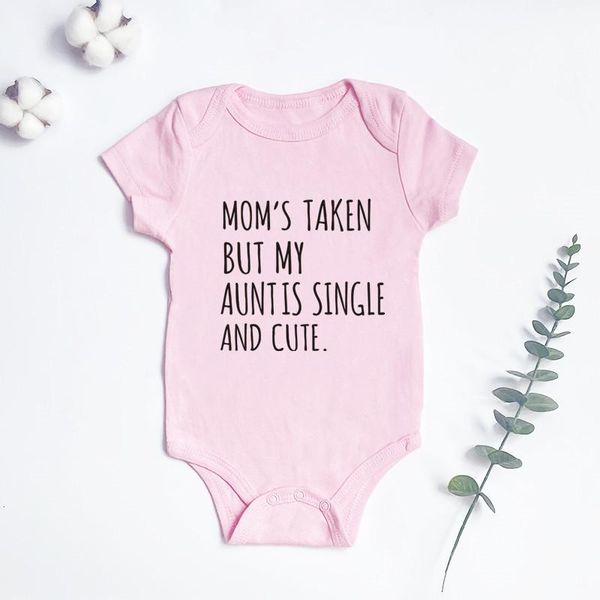 rompers mom's taken but my aunt is single and cute baby romper 5 colors cotton bodysuit for born todddler boy girl jumpsuit, Blue 
rompers mom's taken but my aunt is single and cute baby romper 5 colors cotton bodysuit for born todddler boy girl jumpsuit, Blue