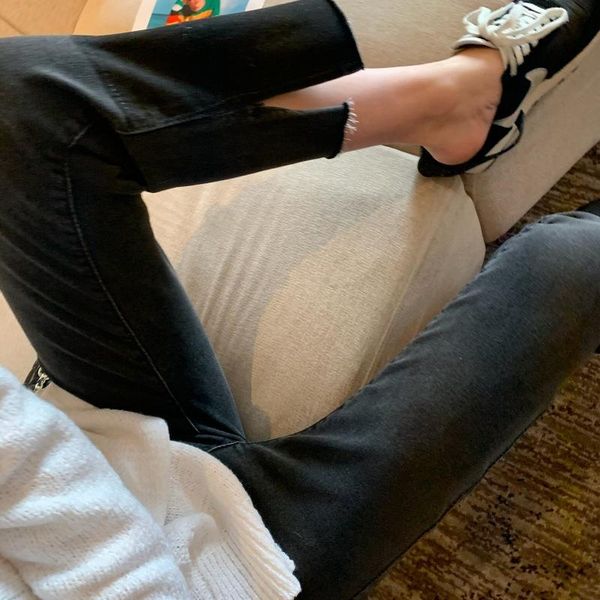 women's jeans straight canister of tall waist elastic show high female 2021 spring thin side split nine minutes pants, Blue
women's jeans straight canister of tall waist elastic show high female 2021 spring thin side split nine minutes pants, Blue