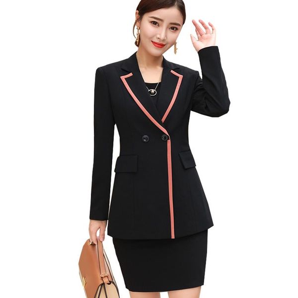 business blazer 2pcs suits sets white/ black blouse women office work autumn interview wearing women's two piece pants
business blazer 2pcs suits sets white/ black blouse women office work autumn interview wearing women's two piece pants