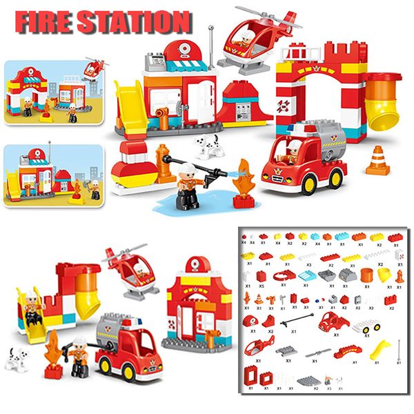 NEW Fire Station Big Size Building Blocks Bricks Diy Educational Toy Compatible Big Size Toys For Children Kids Christmas
NEW Fire Station Big Size Building Blocks Bricks Diy Educational Toy Compatible Big Size Toys For Children Kids Christmas