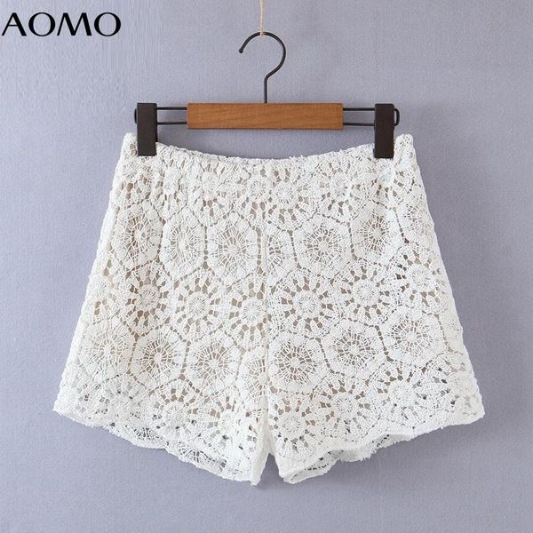 women's shorts aomo women white lace embroidery strethy waist female retro basic casual pantalones 8h102a, White;black
women's shorts aomo women white lace embroidery strethy waist female retro basic casual pantalones 8h102a, White;black