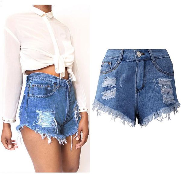 women's jeans high waisted ripped denim shorts mini for woman plus size bottoms summer clothing, Blue
women's jeans high waisted ripped denim shorts mini for woman plus size bottoms summer clothing, Blue