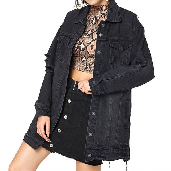 women's jackets women black denim oversized hole ripped tassels jeans jacket coat casual vintage cotton long womens, Black;brown
women's jackets women black denim oversized hole ripped tassels jeans jacket coat casual vintage cotton long womens, Black;brown