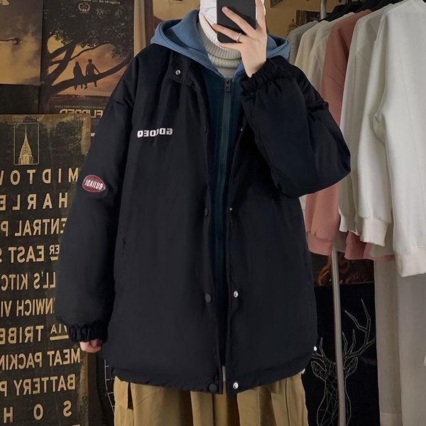 men's jackets winter hooded jacket men fake two-piece coat short loose casual trendy single-breasted thicken warm printed letters male, Black;brown
men's jackets winter hooded jacket men fake two-piece coat short loose casual trendy single-breasted thicken warm printed letters male, Black;brown