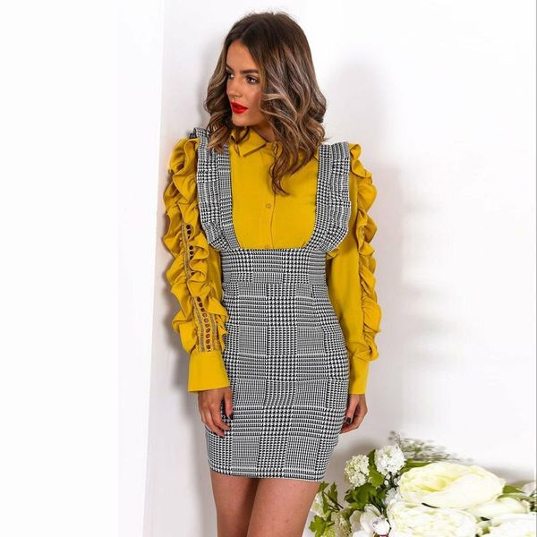 casual dresses lady versatile high waist strap mini dress women thousand bird check frill ruffle beach party bodycon sundress, Black;gray
casual dresses lady versatile high waist strap mini dress women thousand bird check frill ruffle beach party bodycon sundress, Black;gray
