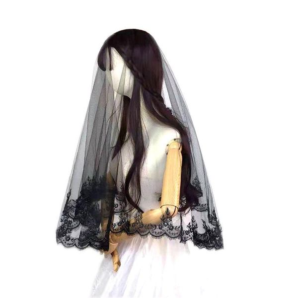 bridal veils lace edge 1 layer cover face black veil brides wedding sluier voile floral trim halloween cosplay costume
bridal veils lace edge 1 layer cover face black veil brides wedding sluier voile floral trim halloween cosplay costume