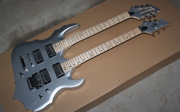 special-shaped double neck electric guitar 12 string +6 string double head silver powder
special-shaped double neck electric guitar 12 string +6 string double head silver powder