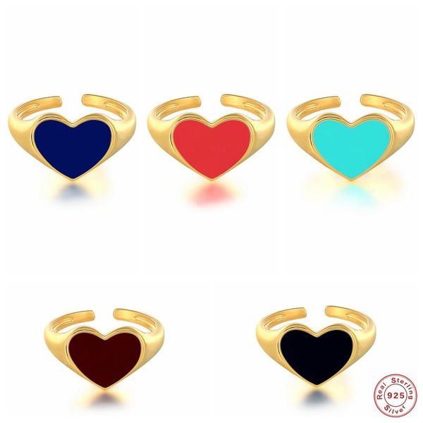 cluster rings s925 sterling silver ring dripping oil colorful love heart shape wedding for couples lovers' anillo plata 925 bijoux femm, Golden;silver
cluster rings s925 sterling silver ring dripping oil colorful love heart shape wedding for couples lovers' anillo plata 925 bijoux femm, Golden;silver