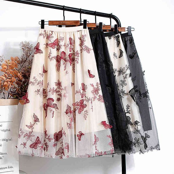 casual dresses woman skirts elegant vintage butterfly embroidered a-line mesh midi skirt elastic high waist summer womens clothes, Black;gray
casual dresses woman skirts elegant vintage butterfly embroidered a-line mesh midi skirt elastic high waist summer womens clothes, Black;gray