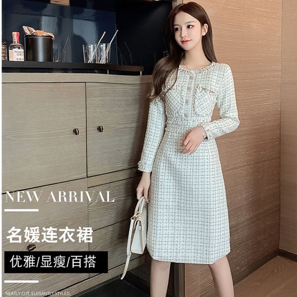 smthma new fashion women tweed long sleeve midi dresses 2 winter beading office ol bodycon sheath vesitdos, Black;gray
smthma new fashion women tweed long sleeve midi dresses 2 winter beading office ol bodycon sheath vesitdos, Black;gray