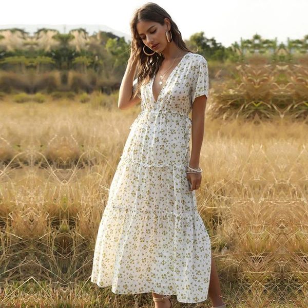 casual dresses 2021 spring women's bohemian long sleeve ruffled floral printed dress boho style deep v-neck summer, Black;gray
casual dresses 2021 spring women's bohemian long sleeve ruffled floral printed dress boho style deep v-neck summer, Black;gray