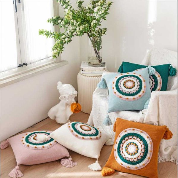 cushion/decorative pillow nordic style knitted pillowcase with tassel office sofa waist cushion cover embroidery flower car home el decorati
cushion/decorative pillow nordic style knitted pillowcase with tassel office sofa waist cushion cover embroidery flower car home el decorati