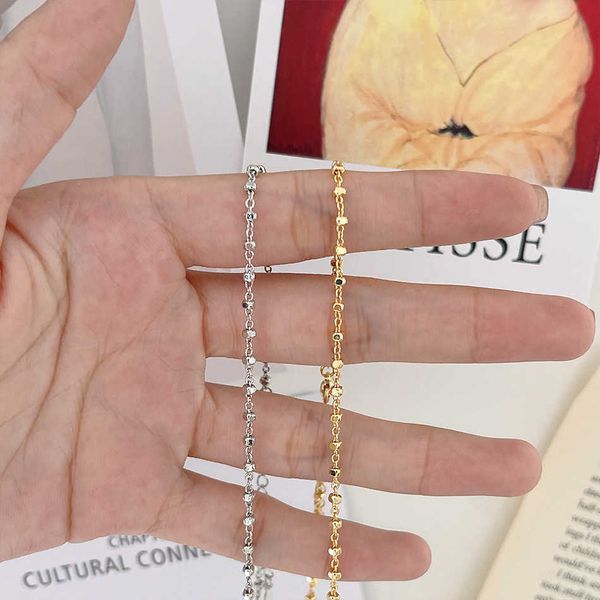 japanese and korean fashion versatile plain chain women's necklace square corner copper plated jewelry, Silver
japanese and korean fashion versatile plain chain women's necklace square corner copper plated jewelry, Silver