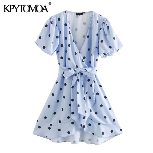 women chic fashion polka dot with belt wrap mini dress vintage v neck puff sleeve female dresses vestidos mujer 210420, Black;gray
women chic fashion polka dot with belt wrap mini dress vintage v neck puff sleeve female dresses vestidos mujer 210420, Black;gray