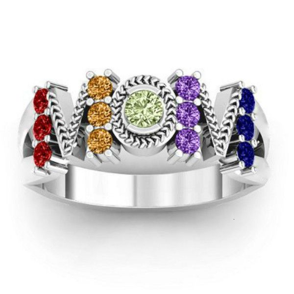 weixu mother's day gift ring creative color mom simple and versatile jewelry women, Silver
weixu mother's day gift ring creative color mom simple and versatile jewelry women, Silver