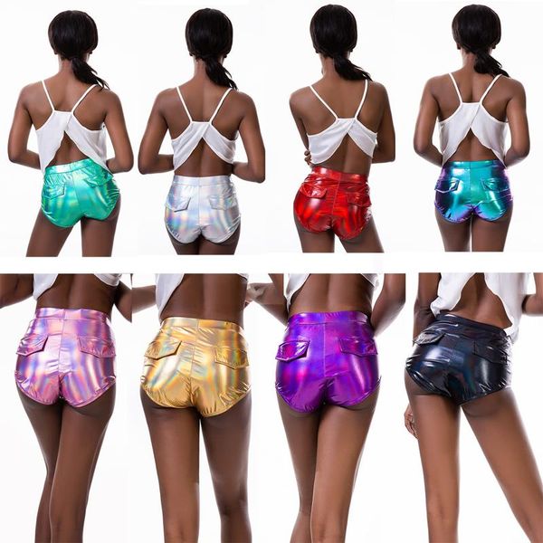 women's shorts elastic high waist skinny women metallic shine laser color slim wild party clubwear chic 2021 est, White;black
women's shorts elastic high waist skinny women metallic shine laser color slim wild party clubwear chic 2021 est, White;black