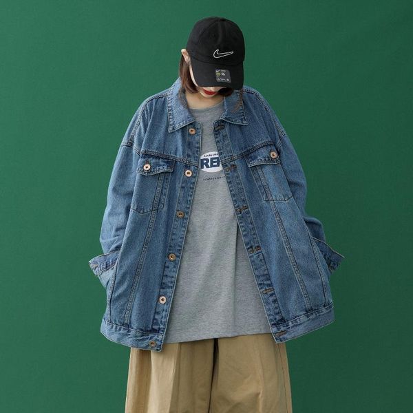 women's jackets 2021 oversize jeans jacket women pocket loose coats female turn-down collar blue casual denim coat, Black;brown
women's jackets 2021 oversize jeans jacket women pocket loose coats female turn-down collar blue casual denim coat, Black;brown