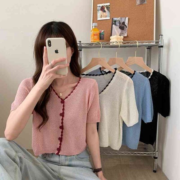 women's sweaters new female ice silk women summer knitting overszie short sleeve girls knitted outerwear thin esyf, White;black
women's sweaters new female ice silk women summer knitting overszie short sleeve girls knitted outerwear thin esyf, White;black