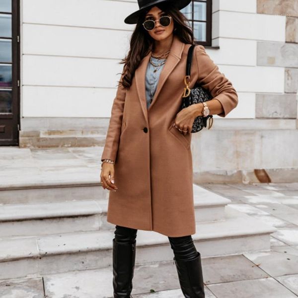 women's wool & blends mandylandy long jackets woolen plus size outwear coat autumn fashion women lapel medium-length button, Black
women's wool & blends mandylandy long jackets woolen plus size outwear coat autumn fashion women lapel medium-length button, Black