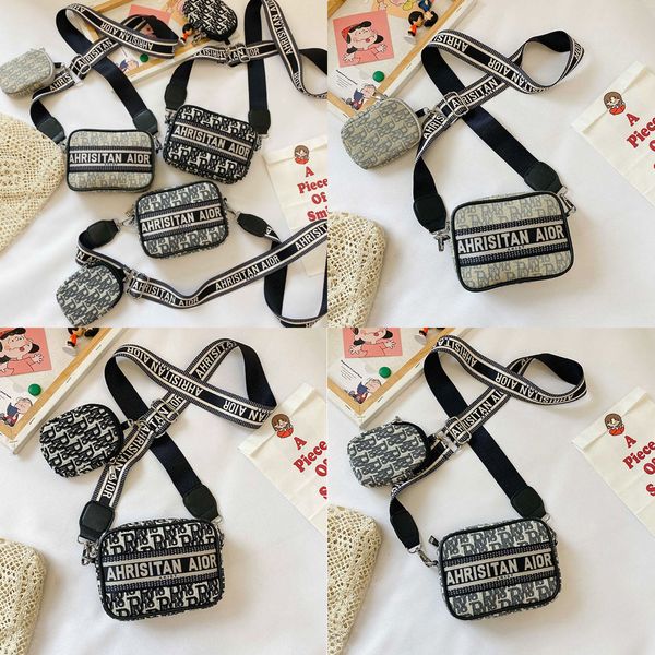 letters designer kids mini handbag shoulder cross body bags girl princess party hand bag totes purse clutch crossbody female fashion messeng, Black