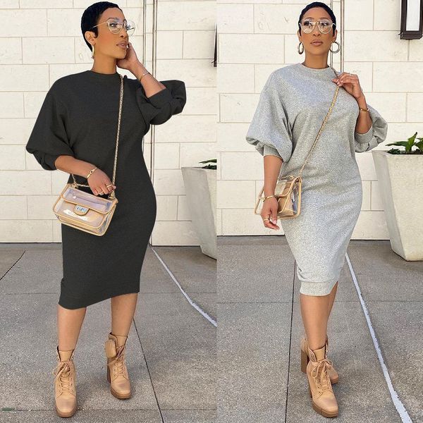 lantern sleeve loose long plus size sweater dress slim casual grey black dressess vestido feminino wholesale dropshipping
lantern sleeve loose long plus size sweater dress slim casual grey black dressess vestido feminino wholesale dropshipping