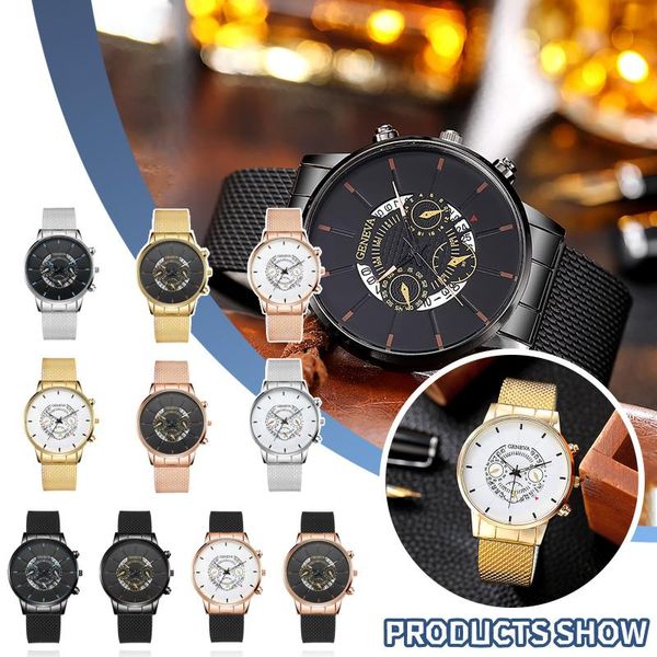 wristwatches men's casual business calendar mesh strap watch digital quartz watches mechanical clock for men, Slivery;brown
wristwatches men's casual business calendar mesh strap watch digital quartz watches mechanical clock for men, Slivery;brown