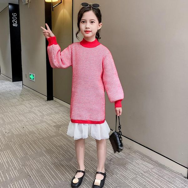 girl's dresses children long knit oversized girl maxi sweater dress warm turtleneck loose high street baggy midi pullover teenage, Red;yellow
girl's dresses children long knit oversized girl maxi sweater dress warm turtleneck loose high street baggy midi pullover teenage, Red;yellow