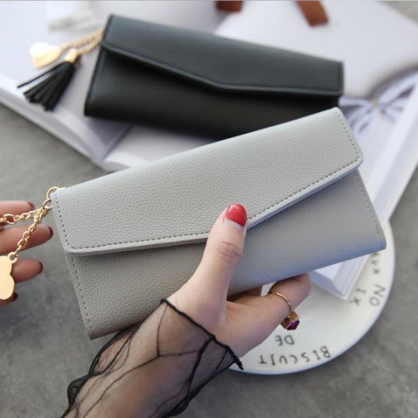 fashion womens wallets simple zipper purses tassel black white red long section clutch wallet soft pu leather money bag, Red;black
fashion womens wallets simple zipper purses tassel black white red long section clutch wallet soft pu leather money bag, Red;black