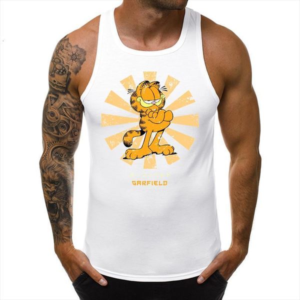 garfield men tank retro japanese printed sleeveless garment singlet casual clothing fashion cool garf vest, White;black
garfield men tank retro japanese printed sleeveless garment singlet casual clothing fashion cool garf vest, White;black