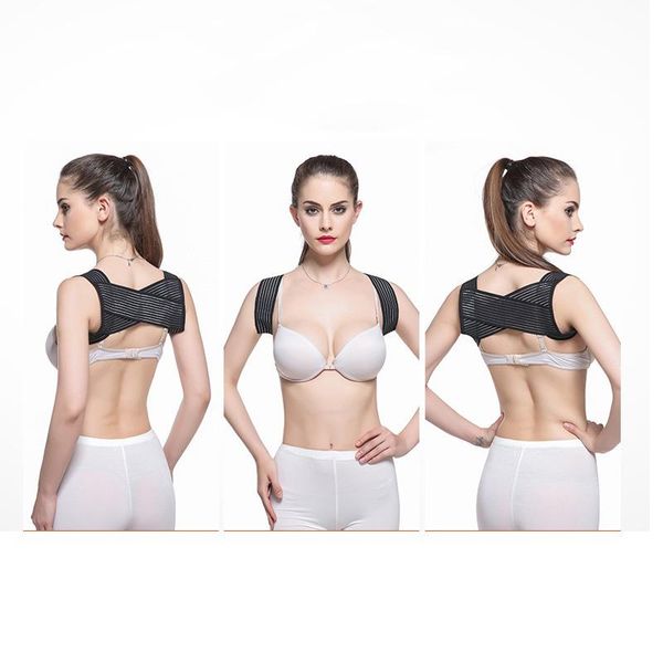 back support adjustable posture corrector clavicle brace children correct shoulder strap correction belt, Black;blue
back support adjustable posture corrector clavicle brace children correct shoulder strap correction belt, Black;blue
