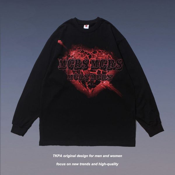 Tkpa American street hip hop loose round neck letter long sleeve Guochao brand love printing couple Sweater Top Men, Black
Tkpa American street hip hop loose round neck letter long sleeve Guochao brand love printing couple Sweater Top Men, Black