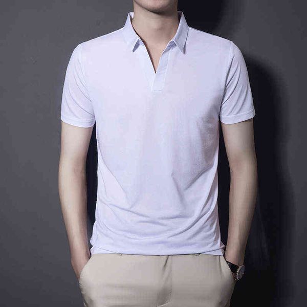 ymwmhu solid fashion polo shirt men short sleeve thin summer cool polo shirt streetwear slim fit men casual shirt plus size 220124, White;black
ymwmhu solid fashion polo shirt men short sleeve thin summer cool polo shirt streetwear slim fit men casual shirt plus size 220124, White;black