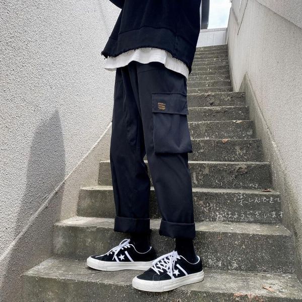 men's pants pr multi-pocket cargo 2021 autumn fashion casual men streetwear loose oversize korean hip hop trousers, Black
men's pants pr multi-pocket cargo 2021 autumn fashion casual men streetwear loose oversize korean hip hop trousers, Black