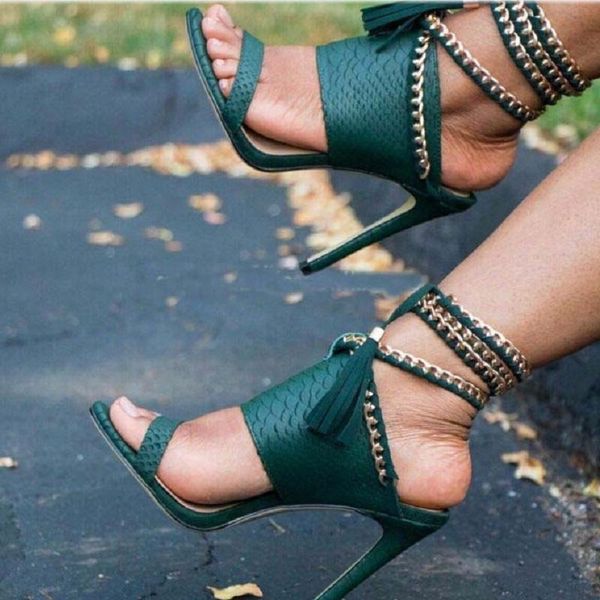 summer high heels women sandals open toe platform fringe ladies shoes chain ankle strap stiletto party wedding dress, Black
summer high heels women sandals open toe platform fringe ladies shoes chain ankle strap stiletto party wedding dress, Black