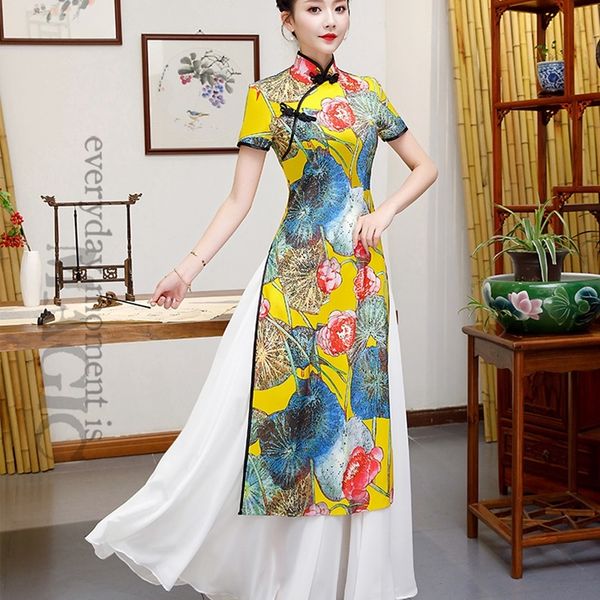 ao dai dress summer new vietnam dress women elegant cheongsam folk chinese dress qipao vietnam traditional 10307, Red
ao dai dress summer new vietnam dress women elegant cheongsam folk chinese dress qipao vietnam traditional 10307, Red